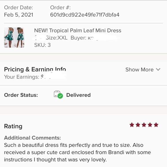 Tropical Palm Leaf Mini Dress - Picture 9 of 11